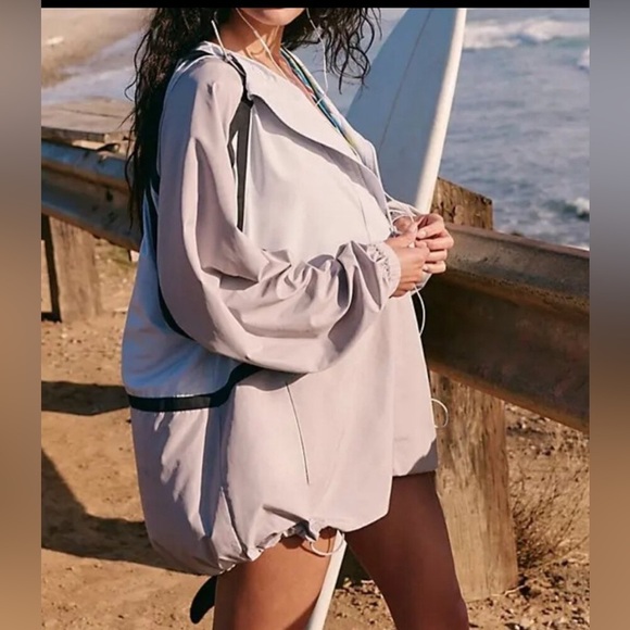 NWT Free People Care FP Like The Wind Colorblock Jacket in Goal Post Combo - Picture 2 of 7